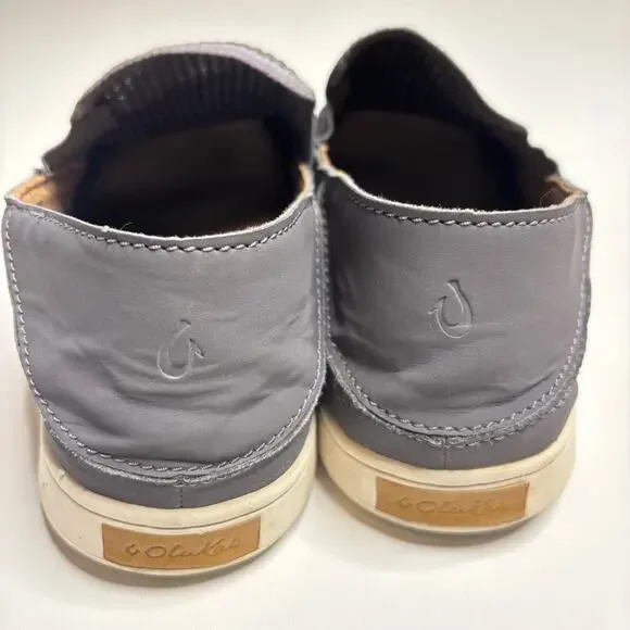 Olukai Pehuea Gray Slip On Sneakers W 10 - Picture 6 of 8